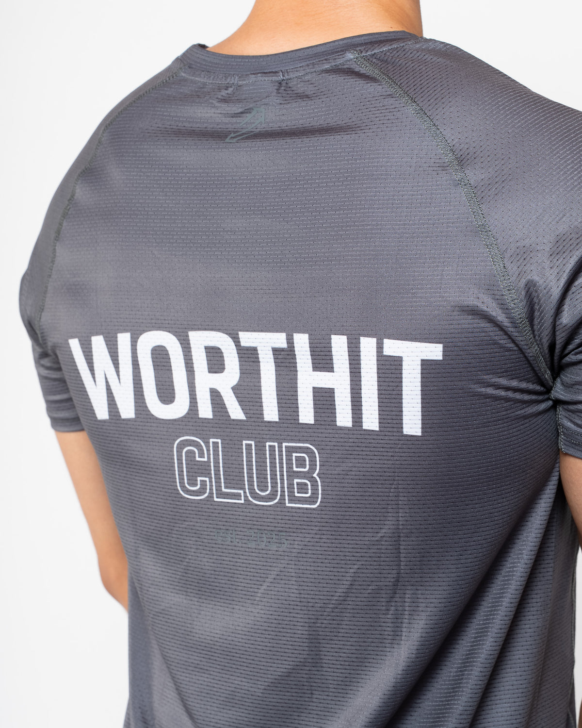 HYBRID - T-SHIRT WORTHIT CLUB (GRIJS)
