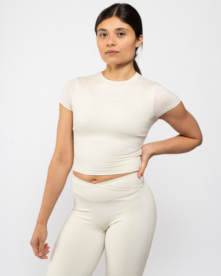 Origin Flow Crop Tee - Beige