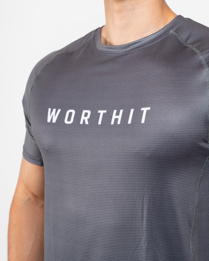 T-SHIRT - PUSHING LIMITS (ZWART/ZWART)