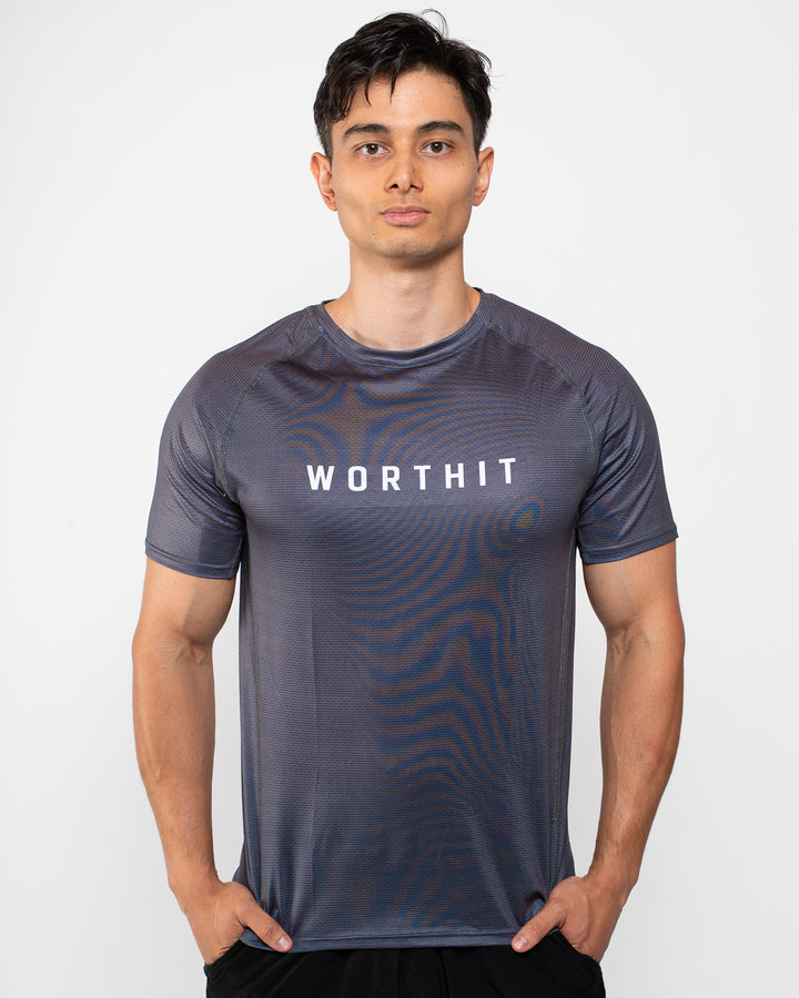 T-SHIRT - PUSHING LIMITS (ZWART/ZWART)