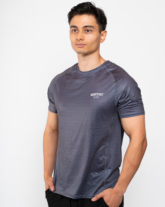 HYBRID - T-SHIRT WORTHIT CLUB (GRIJS)