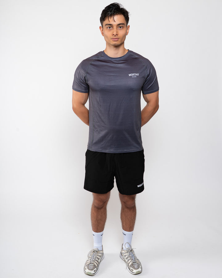 T-SHIRT - PUSHING LIMITS (ZWART/ZWART)