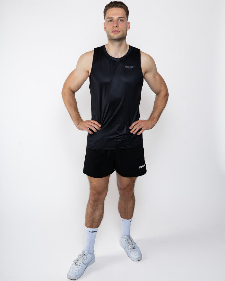 T-SHIRT - PUSHING LIMITS (ZWART/ZWART)