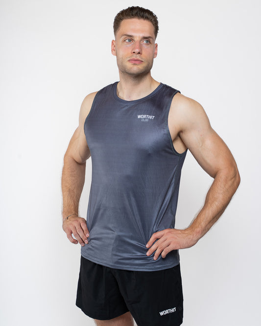 HYBRID - TANKTOP WORTHIT CLUB (GRIJS)