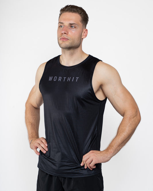 HYBRID - TANKTOP WORTHIT (ZWART)