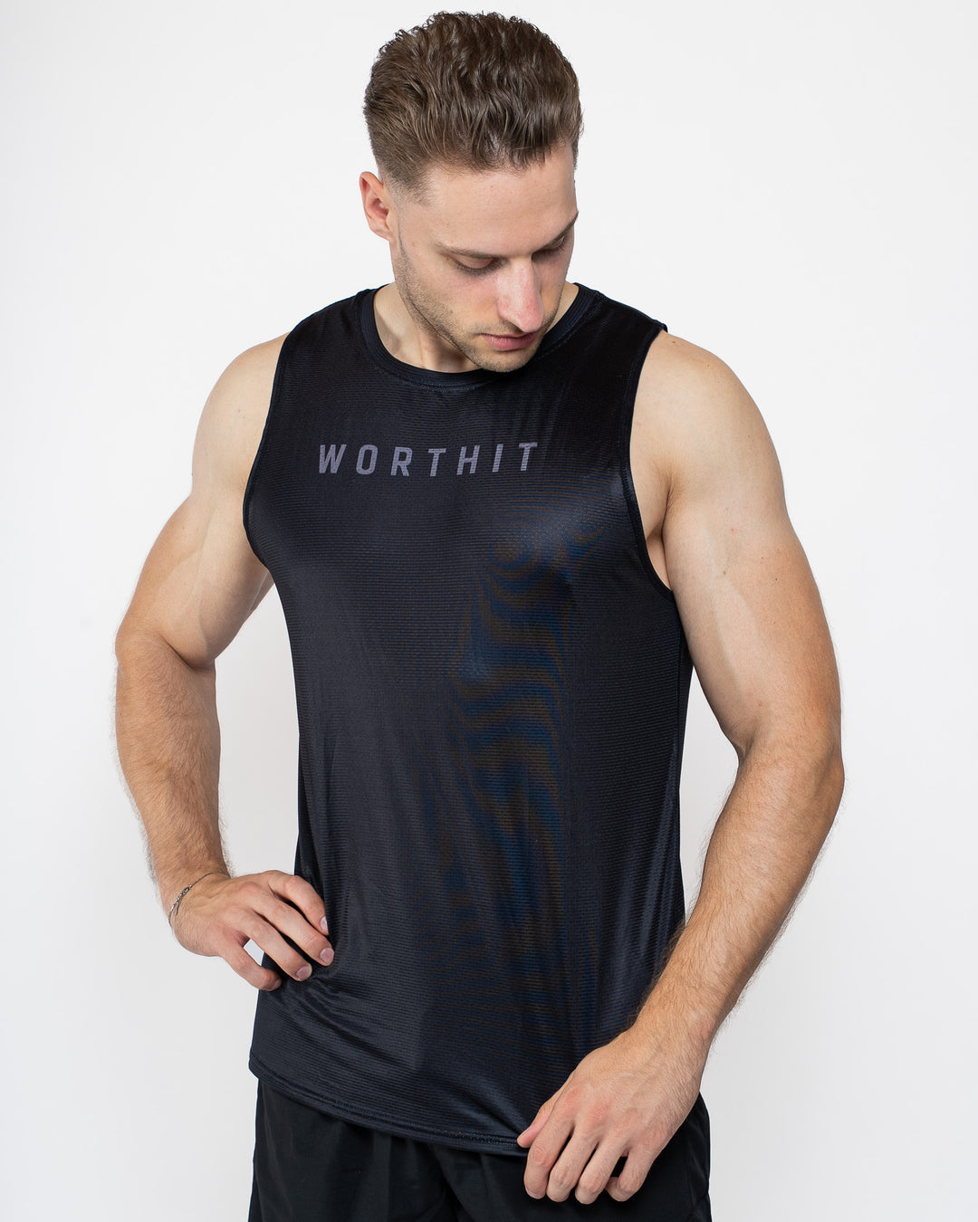 T-SHIRT - PUSHING LIMITS (ZWART/ZWART)