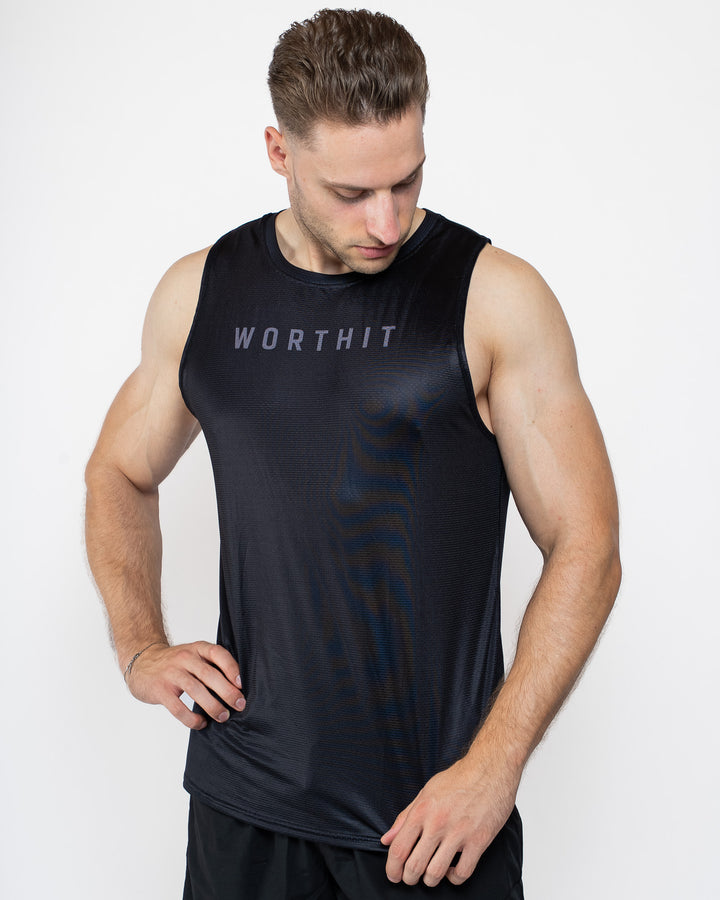 T-SHIRT - PUSHING LIMITS (ZWART/ZWART)