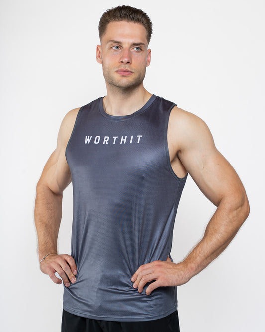 HYBRID - TANKTOP WORTHIT (GRIJS)