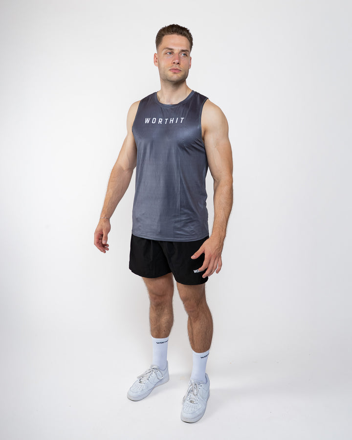 T-SHIRT - PUSHING LIMITS (ZWART/ZWART)