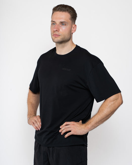 T-SHIRT - PUSHING LIMITS (ZWART/ZWART)