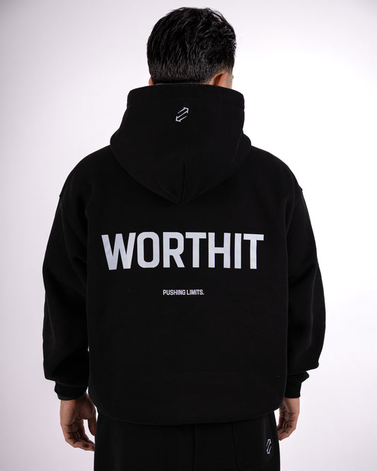 HOODIE - PUSHING LIMITS (ZWART)