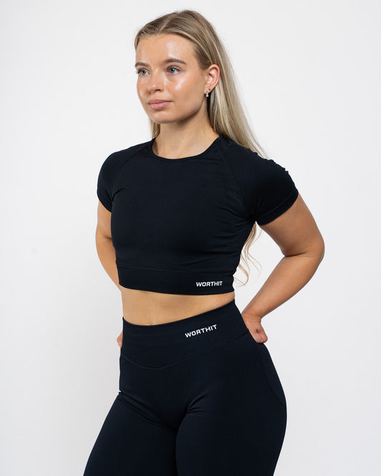 Origin Crop Tee - Kernzwart